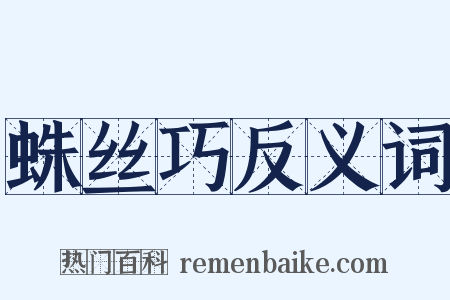 蛛丝巧反义词是什么意思的图片